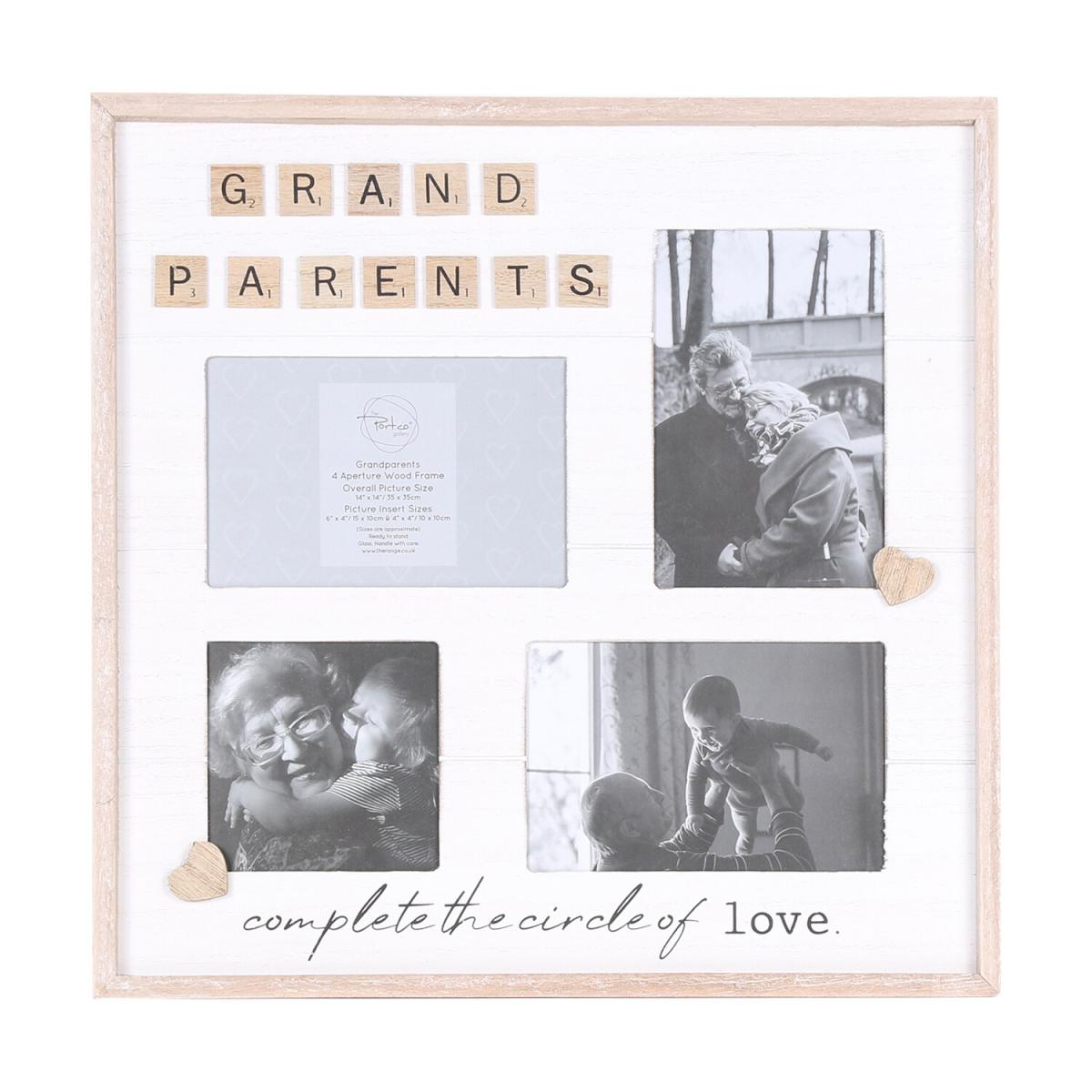Grandparents 4 Aperture Wood Frame – image 2