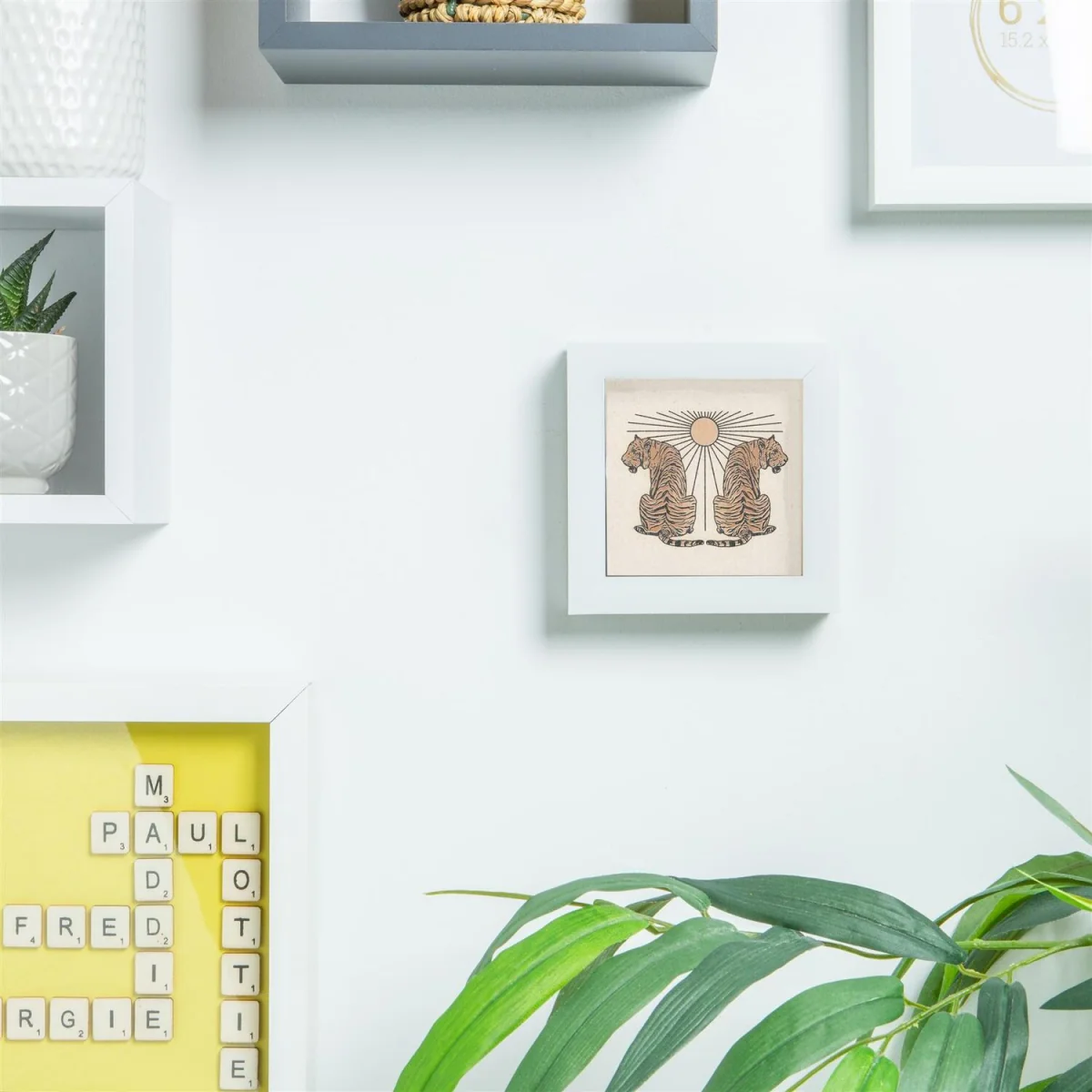 4" x 4" White 3D Box Photo Frame - 2" x 2" Mount - Ivory - White/Ivory – image 6