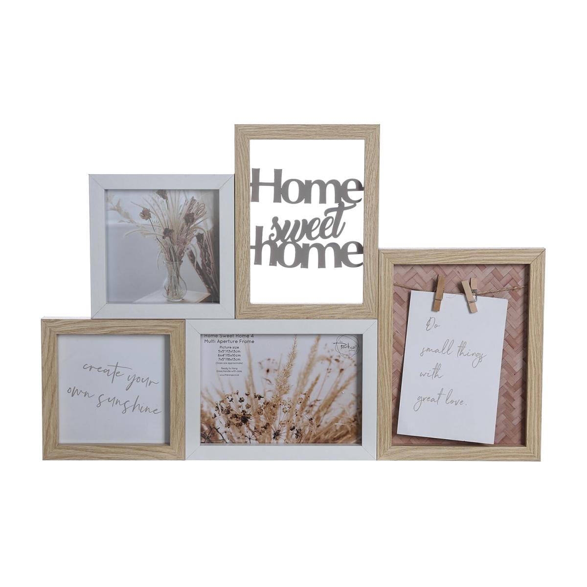 Home Sweet Home Multi-Aperture Frame - Brown