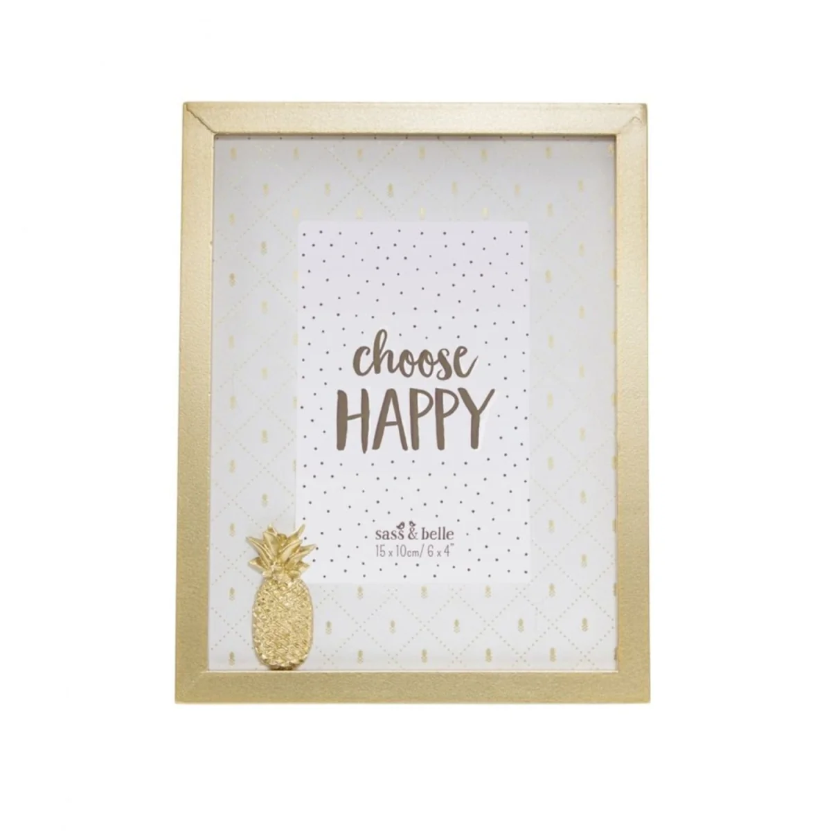 Touch of Gold Pineapple Photo Frame - Gold – image 2