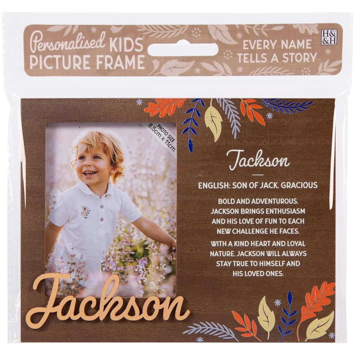 Jackson Pre-personalised Child's Picture Frame - Dark Brown – image 2