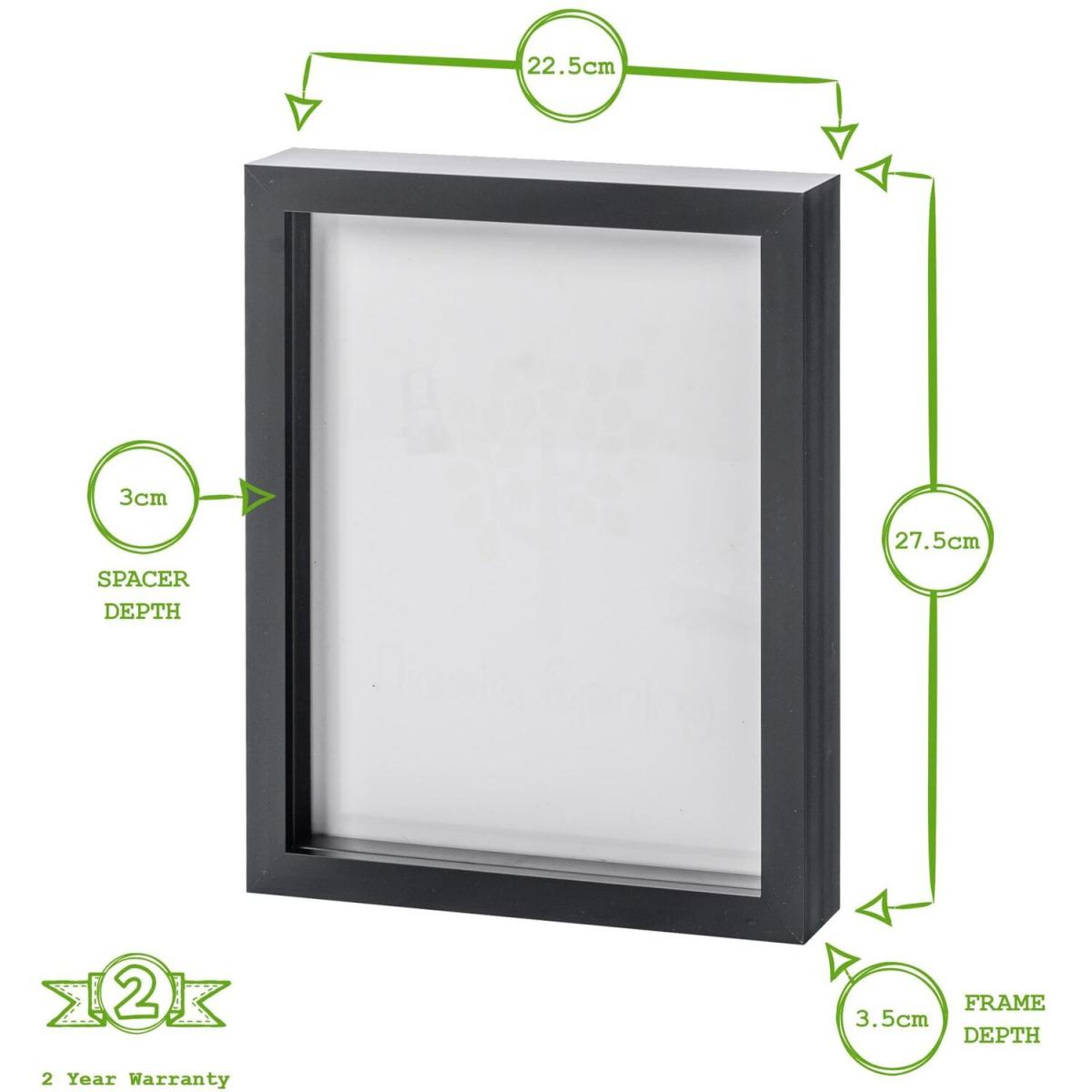 8x10" 3D Box Photo Frame Pack of 2 - Grey / 23.4cm – image 4
