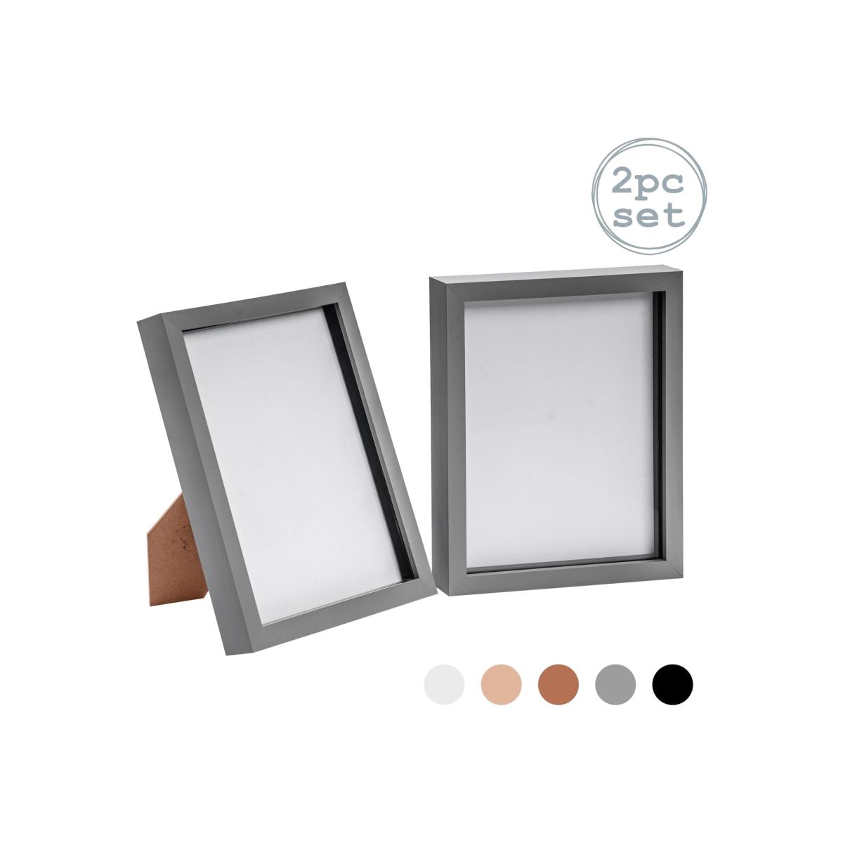 8x10" 3D Box Photo Frame Pack of 2 - Grey / 23.4cm – image 1