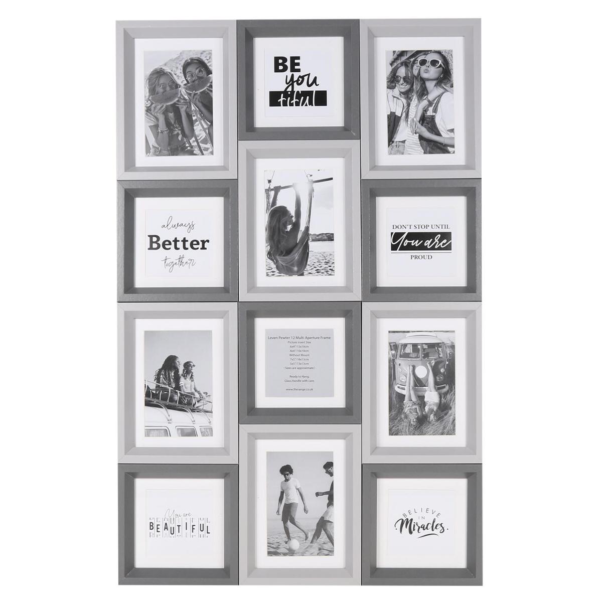 Leven Pewter 12 Aperture Frame – image 2