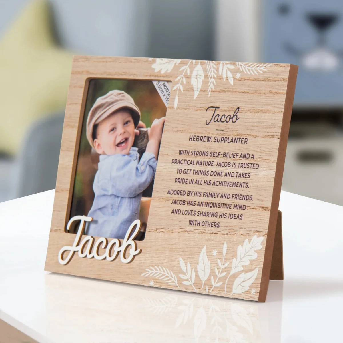 Jacob Pre-personalised Child's Picture Frame - Light Brown – image 8