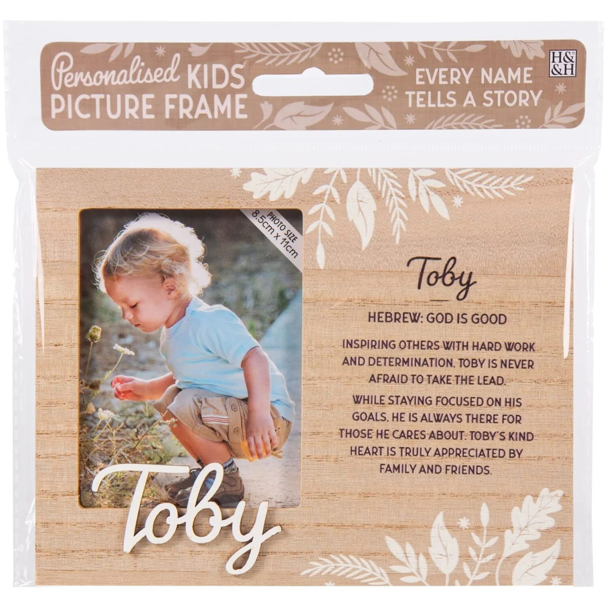 Toby Pre-personalised Child's Picture Frame - Light Brown – image 2