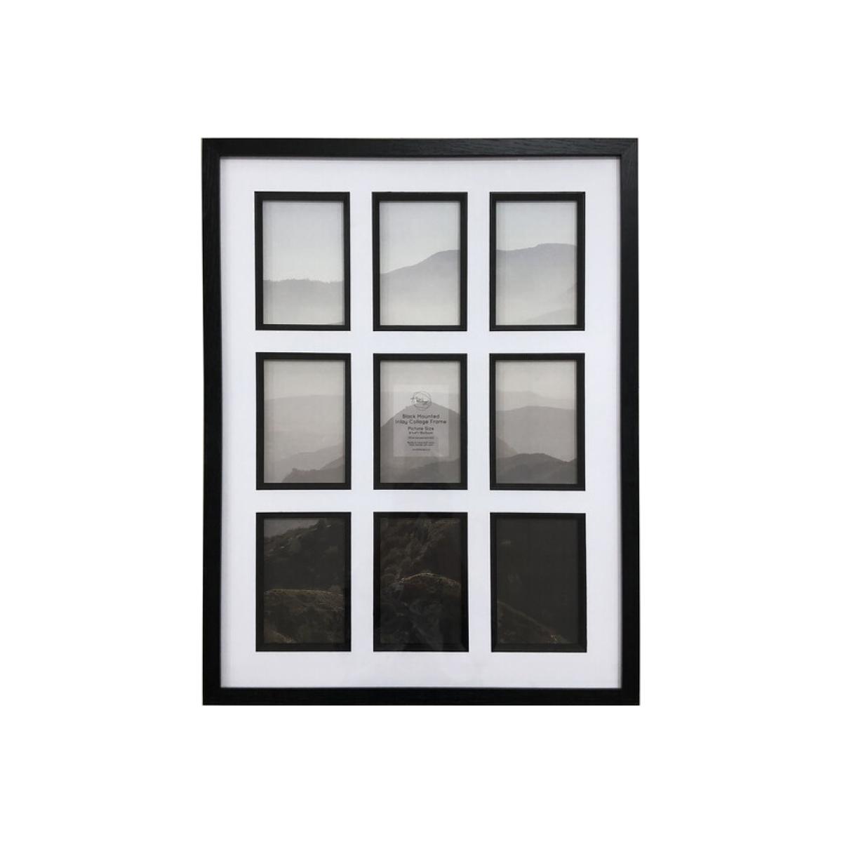Black Mounted Inlay Collage Frame – image 1
