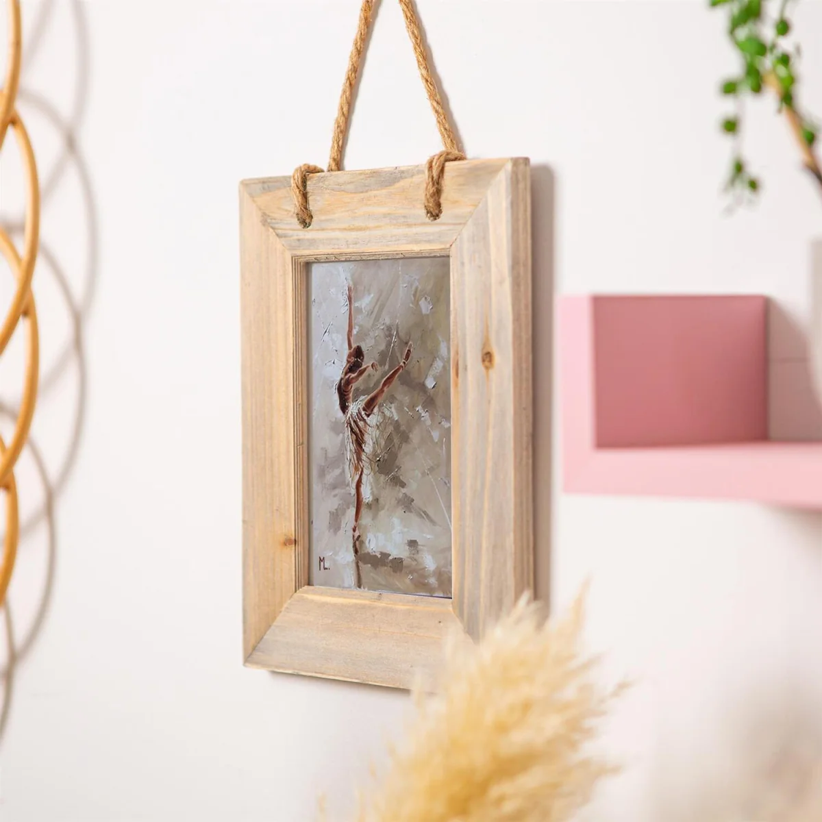 Rustic Hearts Hanging Photo Frames - 6 x 4" - Natural - Pack of 5 - Brown – image 6
