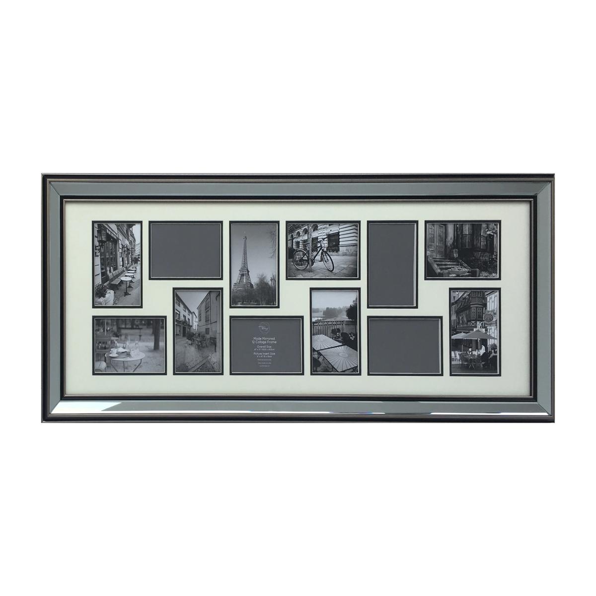 Mode Mirrored 12 Collage Frame - Mirrored Silver – image 1