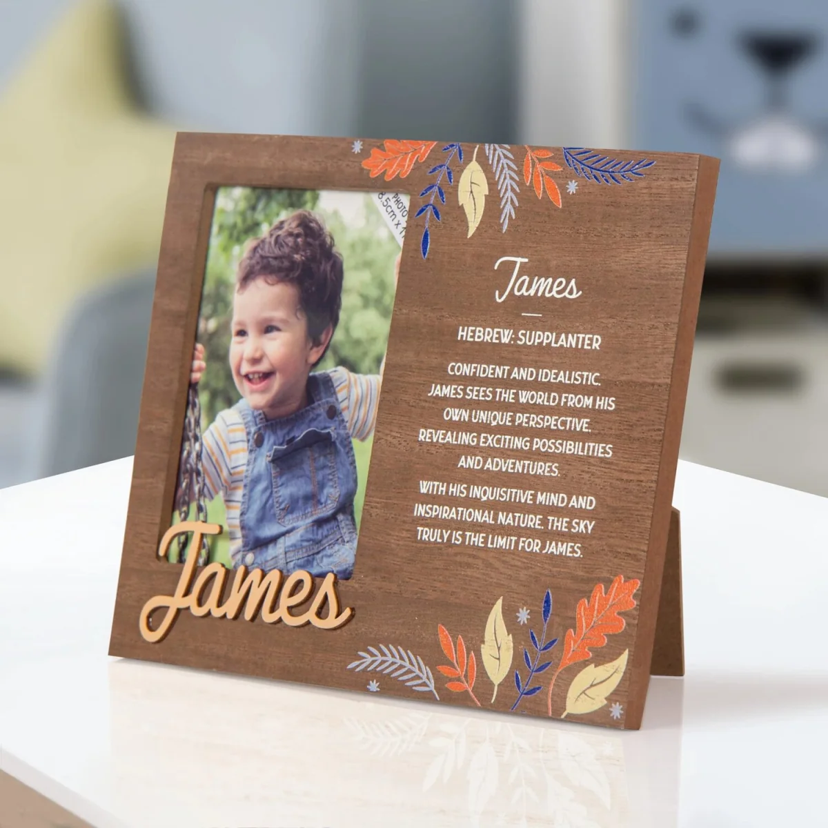 James Pre-personalised Child's Picture Frame - Light Brown – image 8