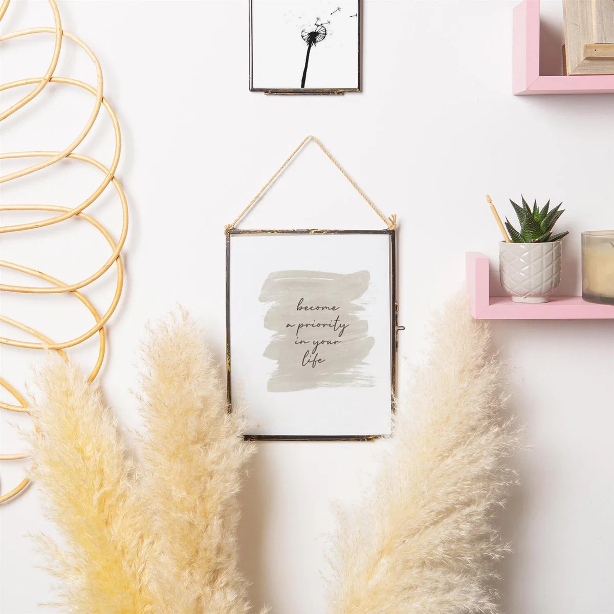 8x10" Hanging Metal Photo Frame Black - Black – image 4