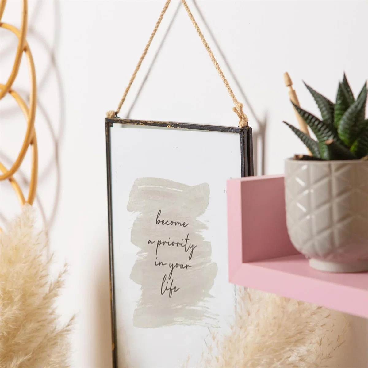 8x10" Hanging Metal Photo Frame Black - Black – image 5