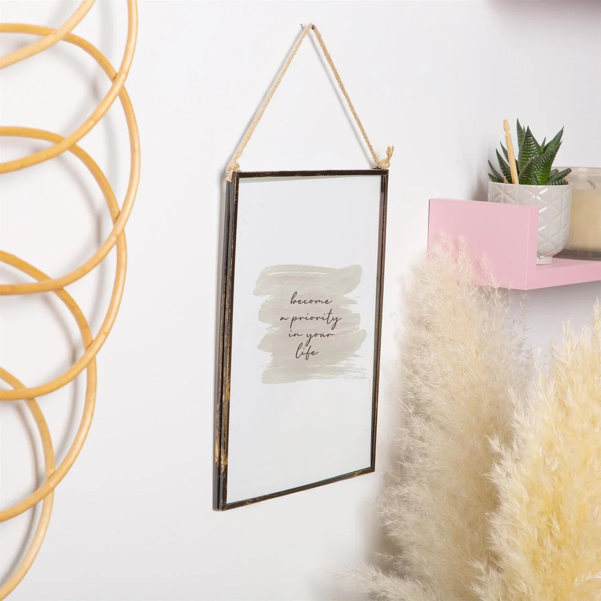 8x10" Hanging Metal Photo Frame Black - Black – image 6
