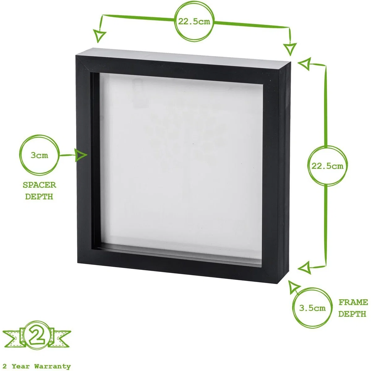 8x8" 3D Box Photo Frame - Grey / Plastic – image 4