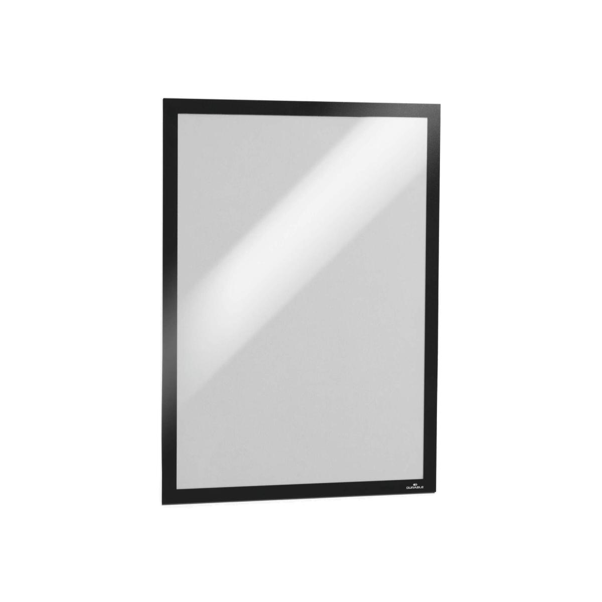 Durable DURAFRAME UV Poster Adhesive Magnetic Signage Frame A2 - Black