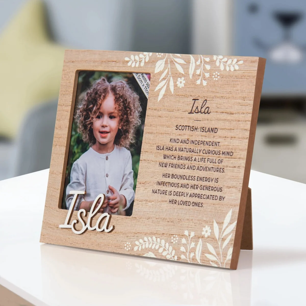 Isla Pre-personalised Child's Picture Frame - Light Brown – image 3