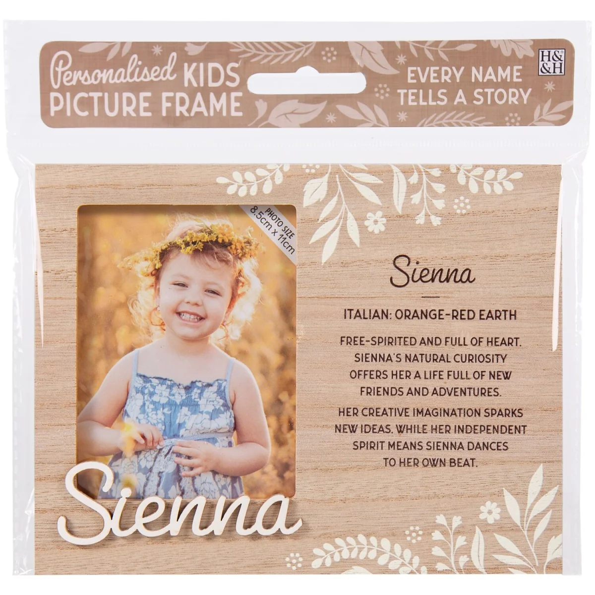 Sienna Pre-personalised Child's Picture Frame - Light Brown – image 2