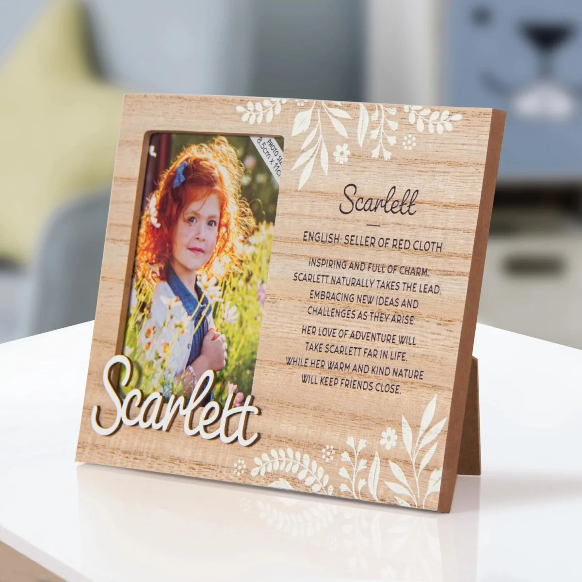 Scarlett Pre-personalised Child's Picture Frame - Light Brown – image 8