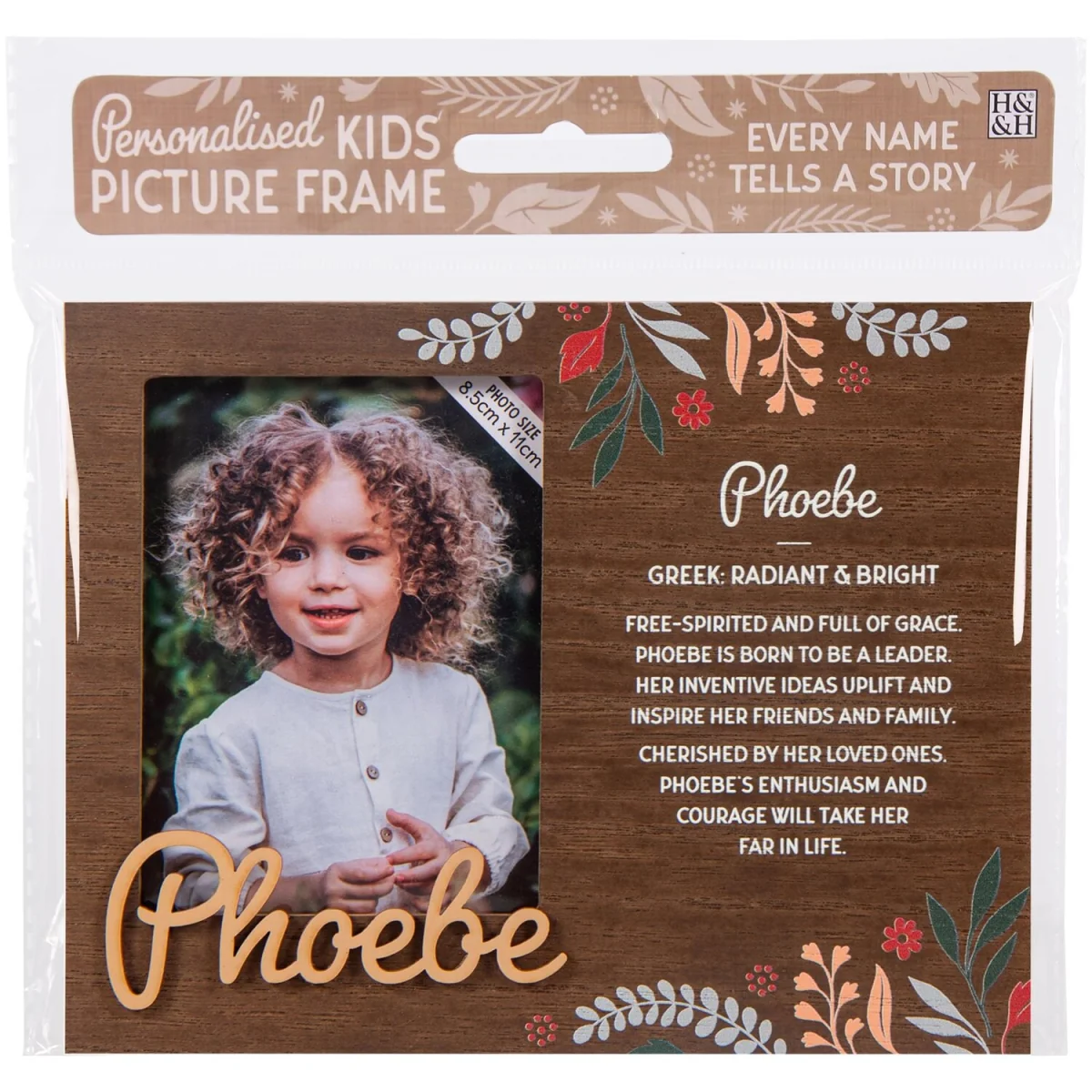 Phoebe Pre-personalised Child's Picture Frame - Dark Brown – image 2