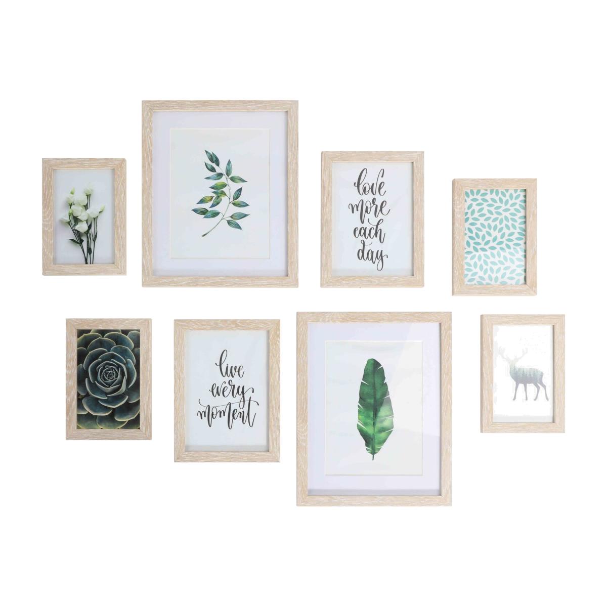 Set of 8 Botanical Wood Effect Frames – image 1