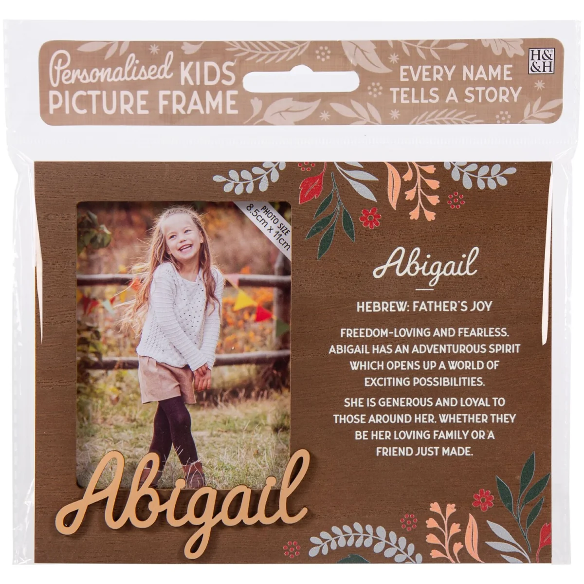 Abigail Pre-personalised Child's Picture Frame - Dark Brown – image 2