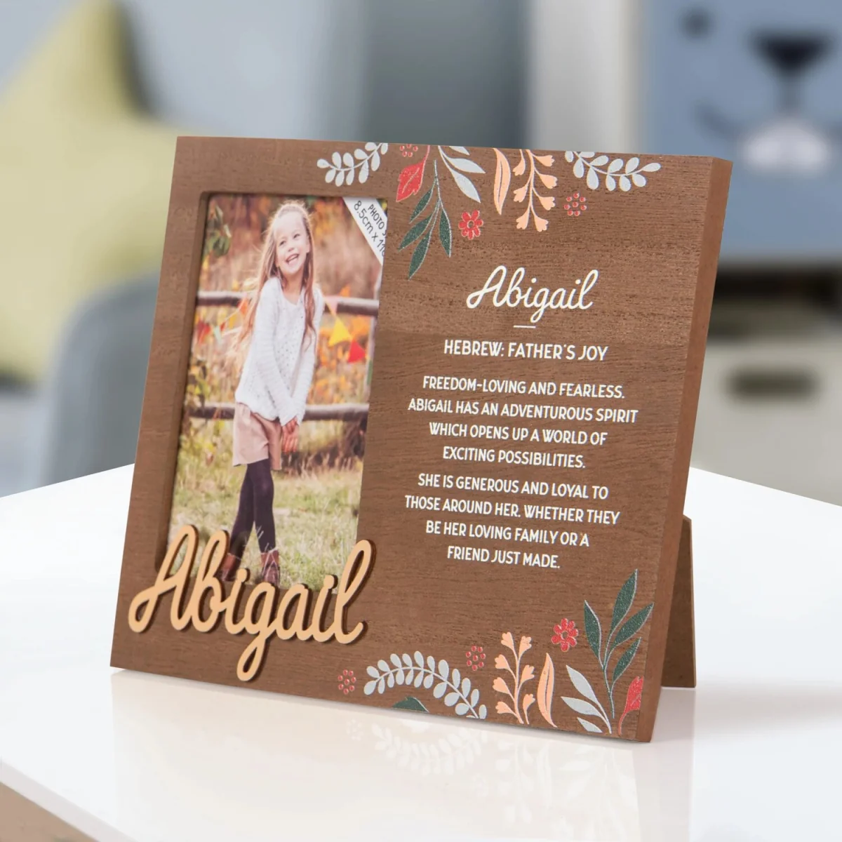 Abigail Pre-personalised Child's Picture Frame - Dark Brown – image 8