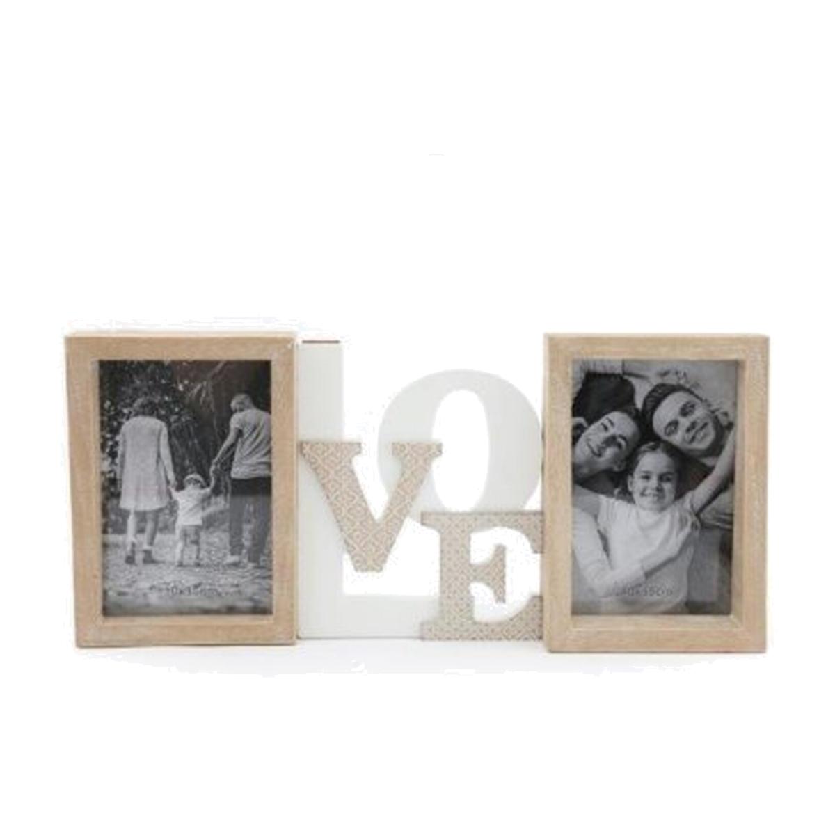 2 Photo Frames Love Design - Neutral