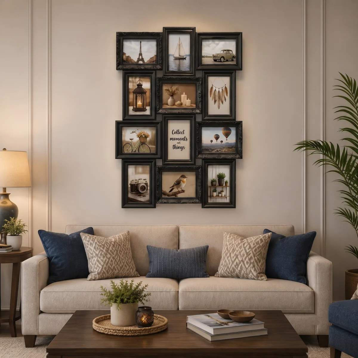 12 Multi-Aperture Ornate Photo Frame Grey 58x45Cm - Blacky – image 2