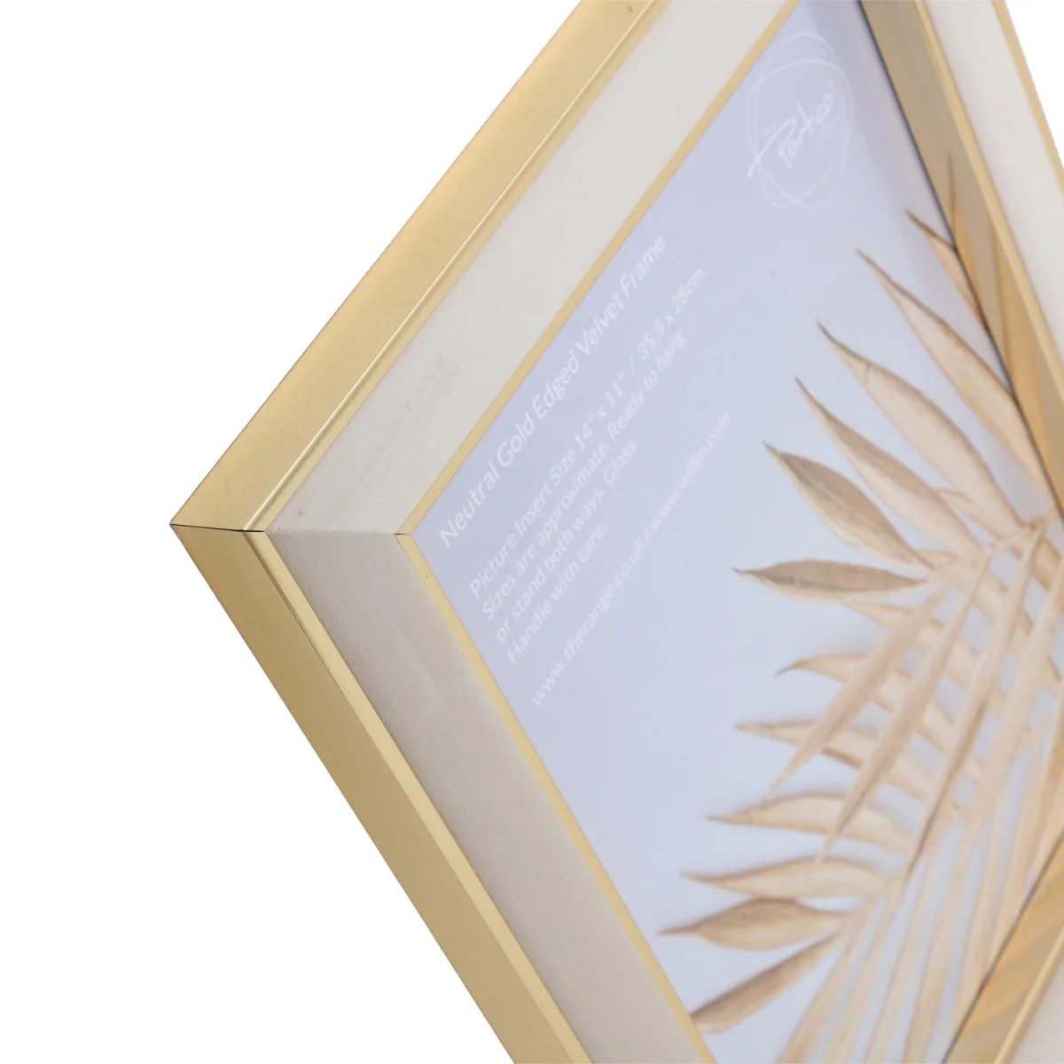 Gold Edge Velvet Photo Frame - Neutral / A4 – image 3