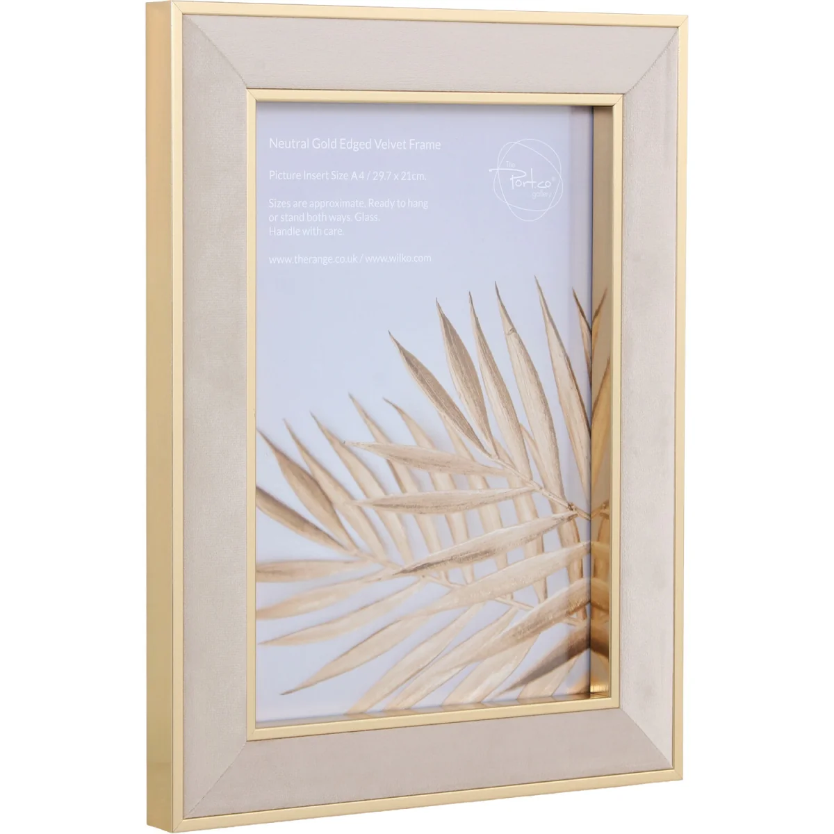 Gold Edge Velvet Photo Frame - Neutral / A4 – image 5