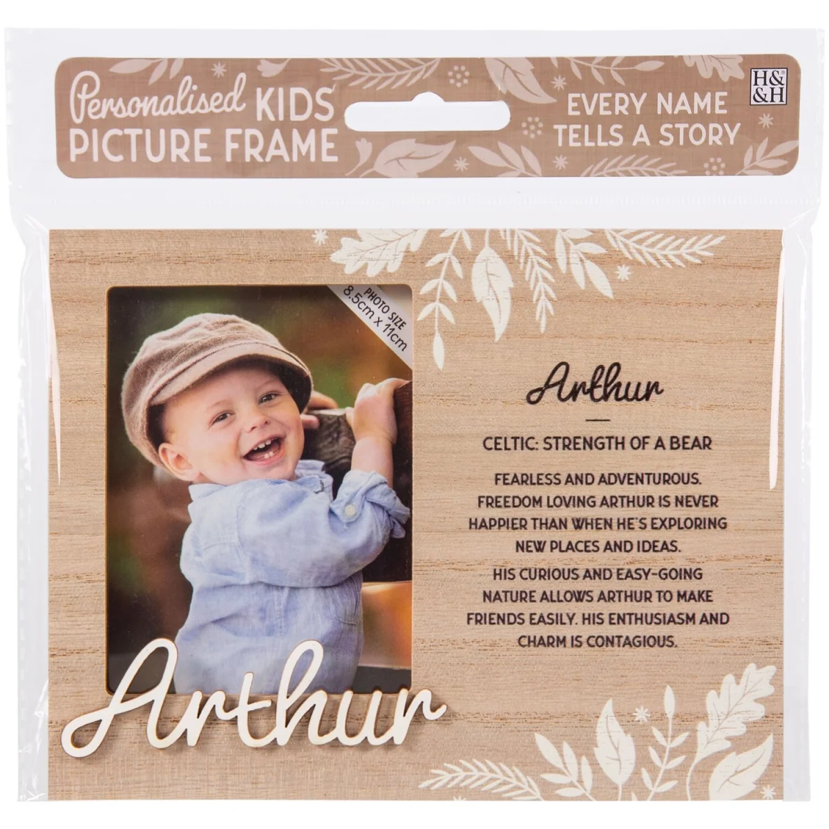 Arthur Pre-personalised Child's Picture Frame - Light Brown – image 2