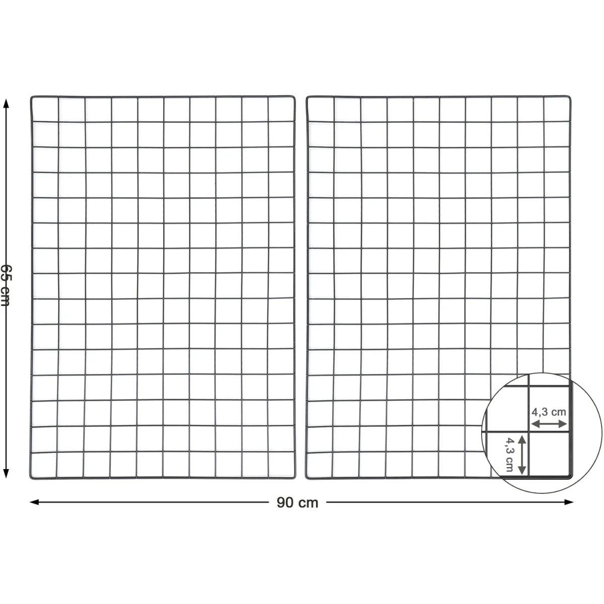 SONGMICS Wire Mesh Photo Display Panels Set of 2 Grid Wall Decor - Black – image 8