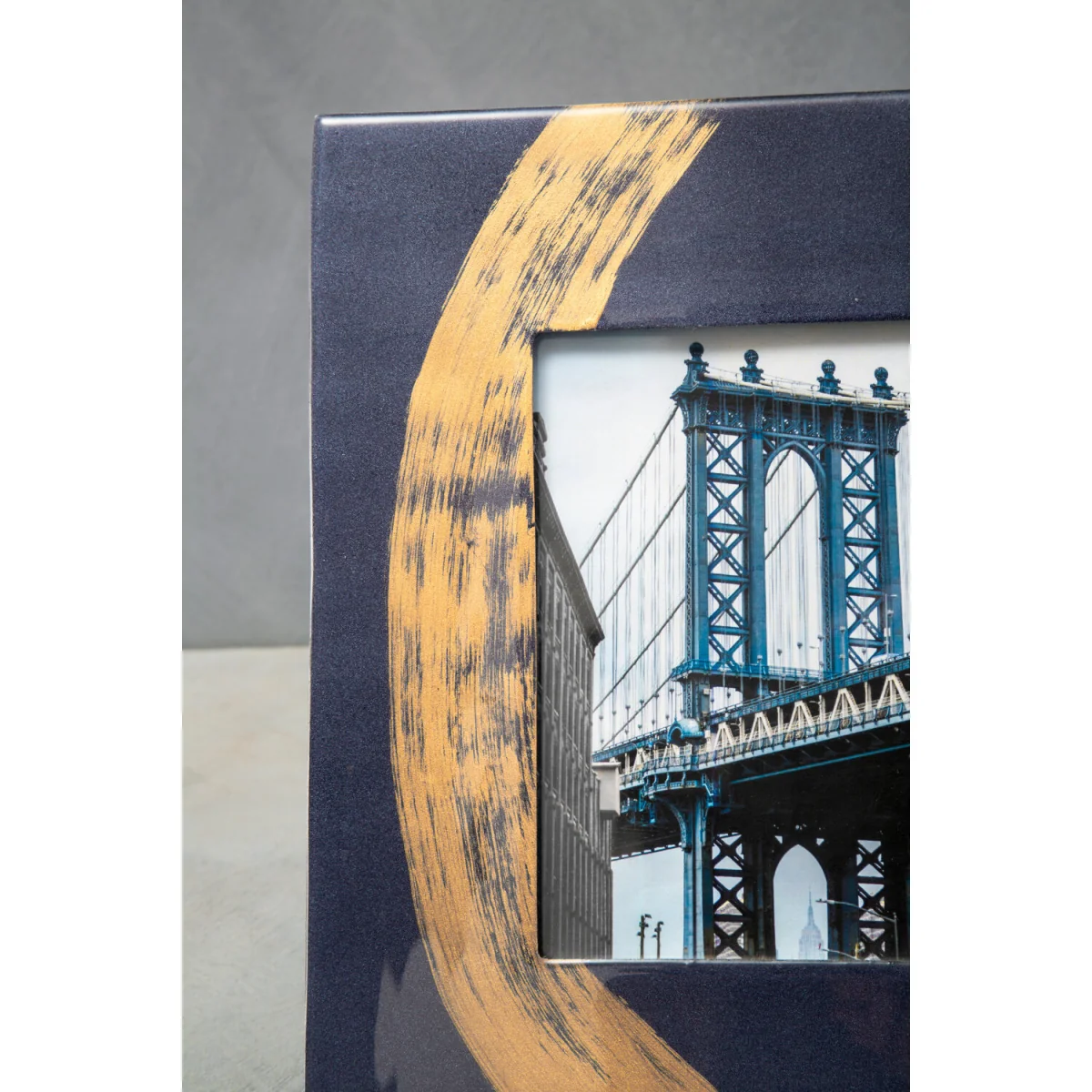 Alma Blue And Gold 5In X 7In Large Photo Frame - Blue – image 3