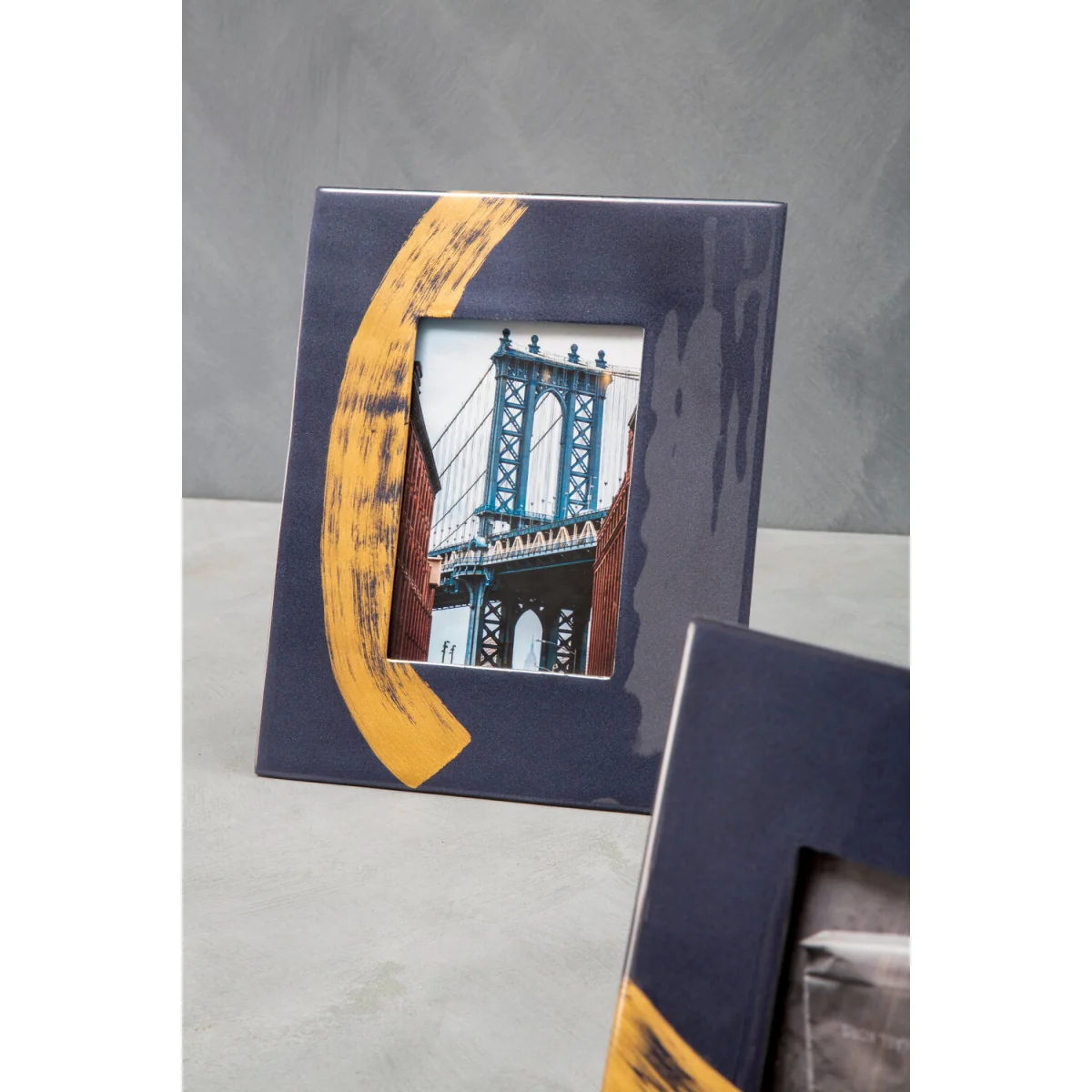 Alma Blue And Gold 5In X 7In Large Photo Frame - Blue – image 4