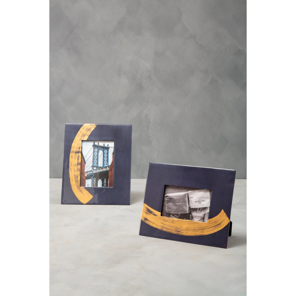 Alma Blue And Gold 5In X 7In Large Photo Frame - Blue – image 5
