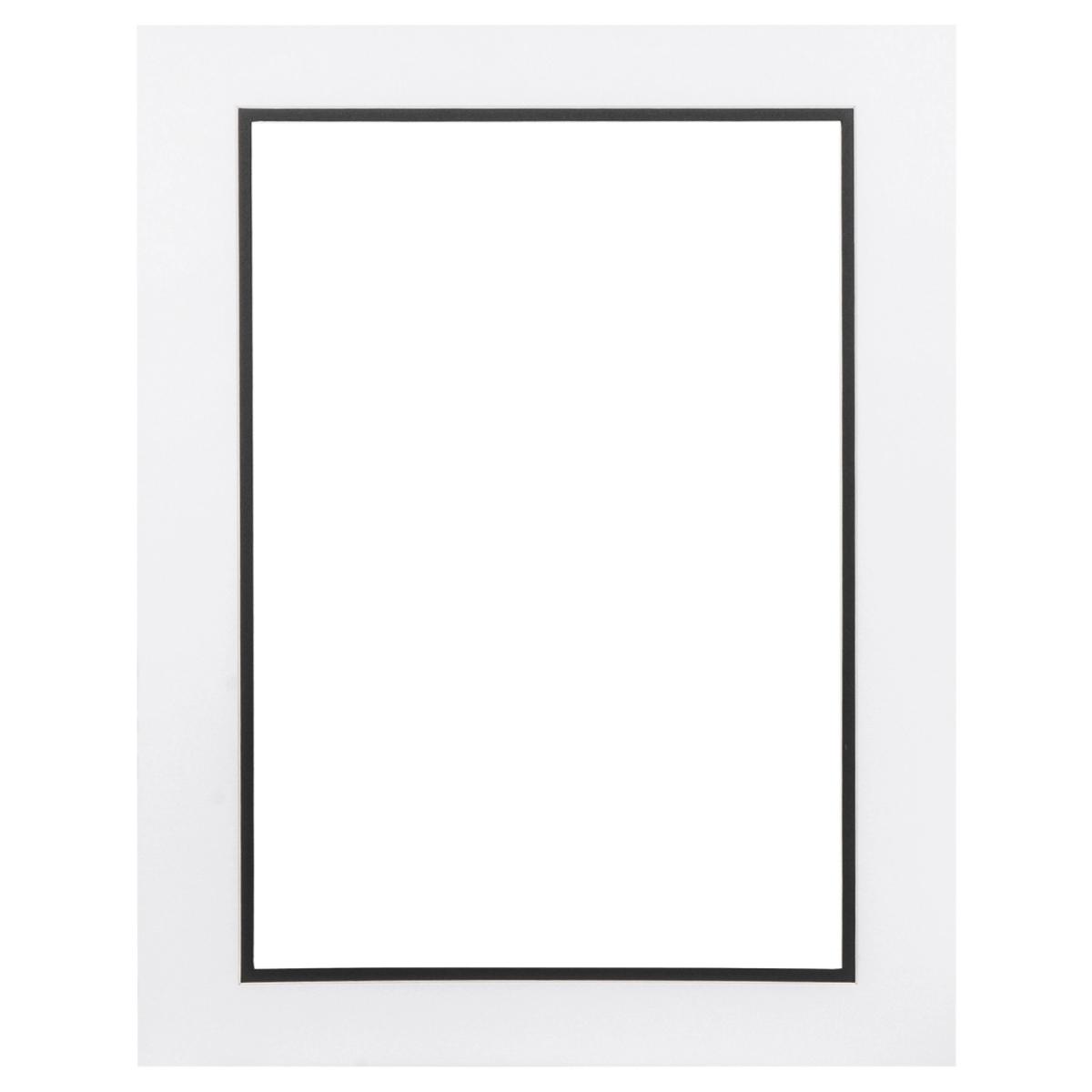 Black and White Double Picture Mount - White / 16x12in – image 2