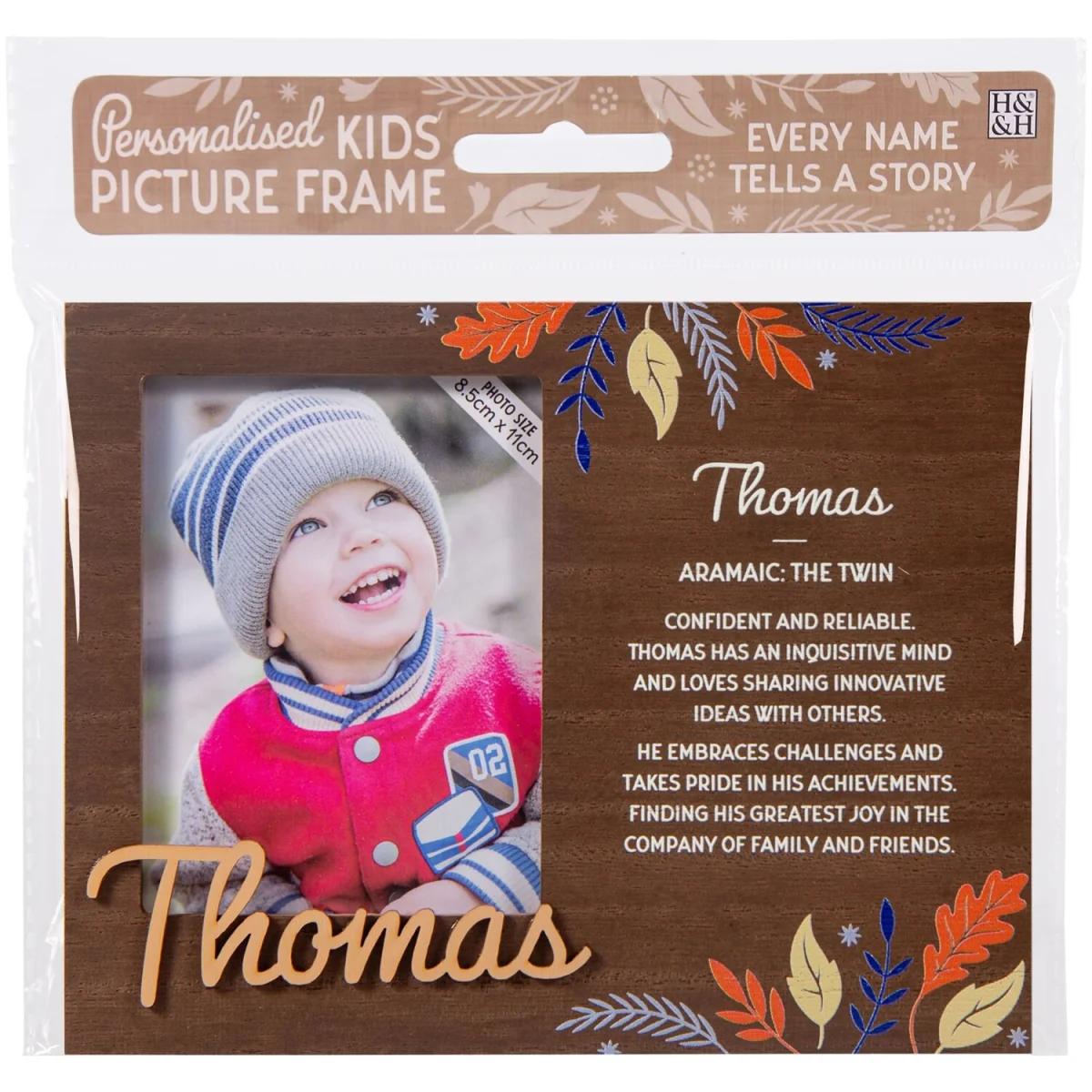 Thomas Pre-personalised Child's Picture Frame - Dark Brown – image 2