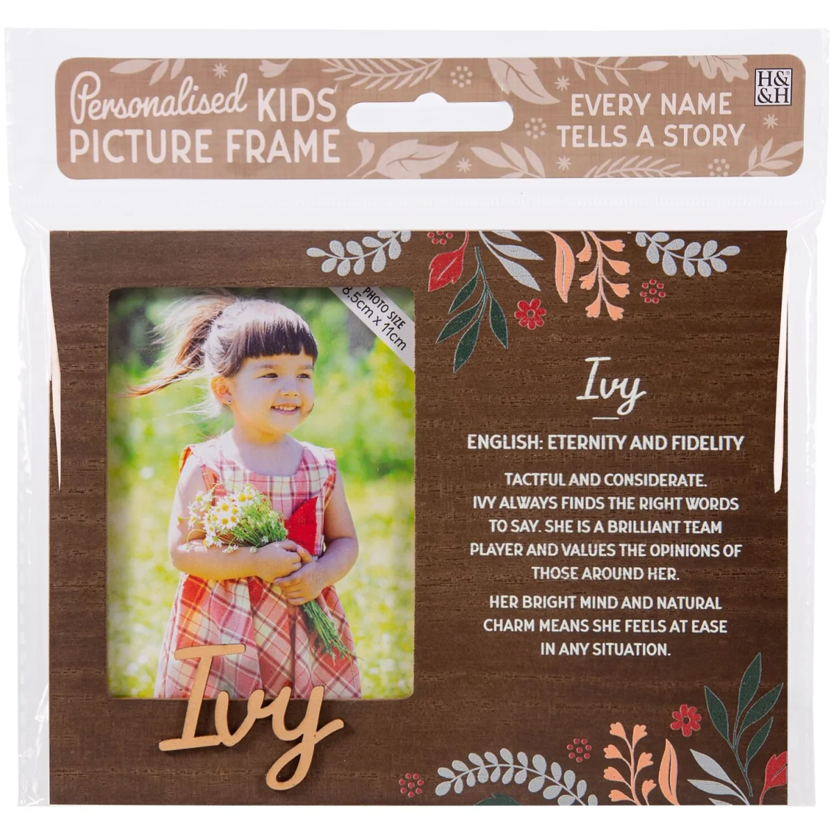 Ivy Pre-personalised Child's Picture Frame - Dark Brown – image 2