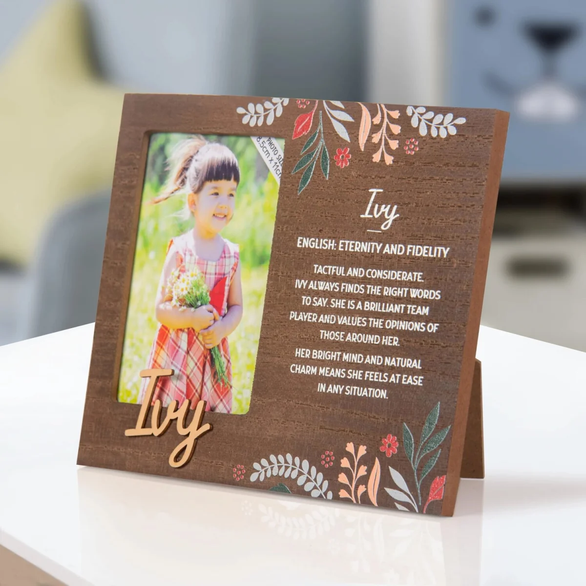 Ivy Pre-personalised Child's Picture Frame - Dark Brown – image 7