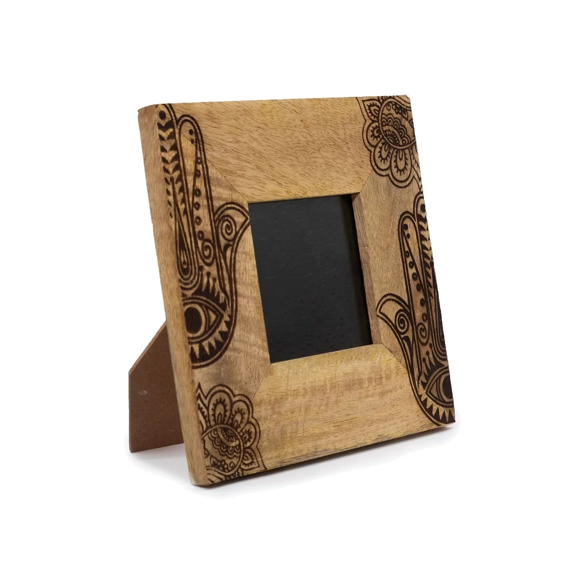 Black Hansa Mango Wood Photo Frame 10x15cm and 20x20x2cm - Black