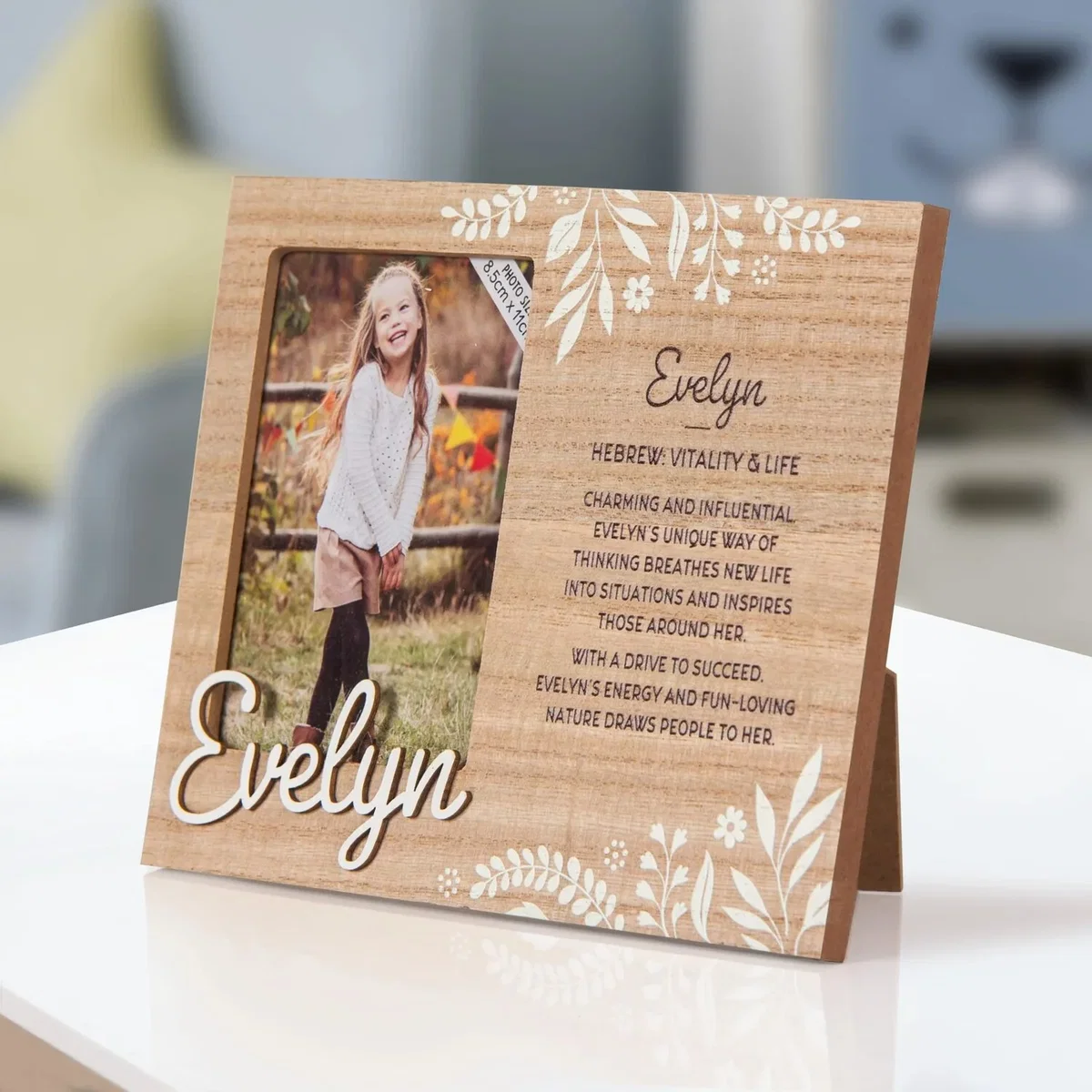 Evelyn Pre-personalised Child's Picture Frame - Light Brown – image 8