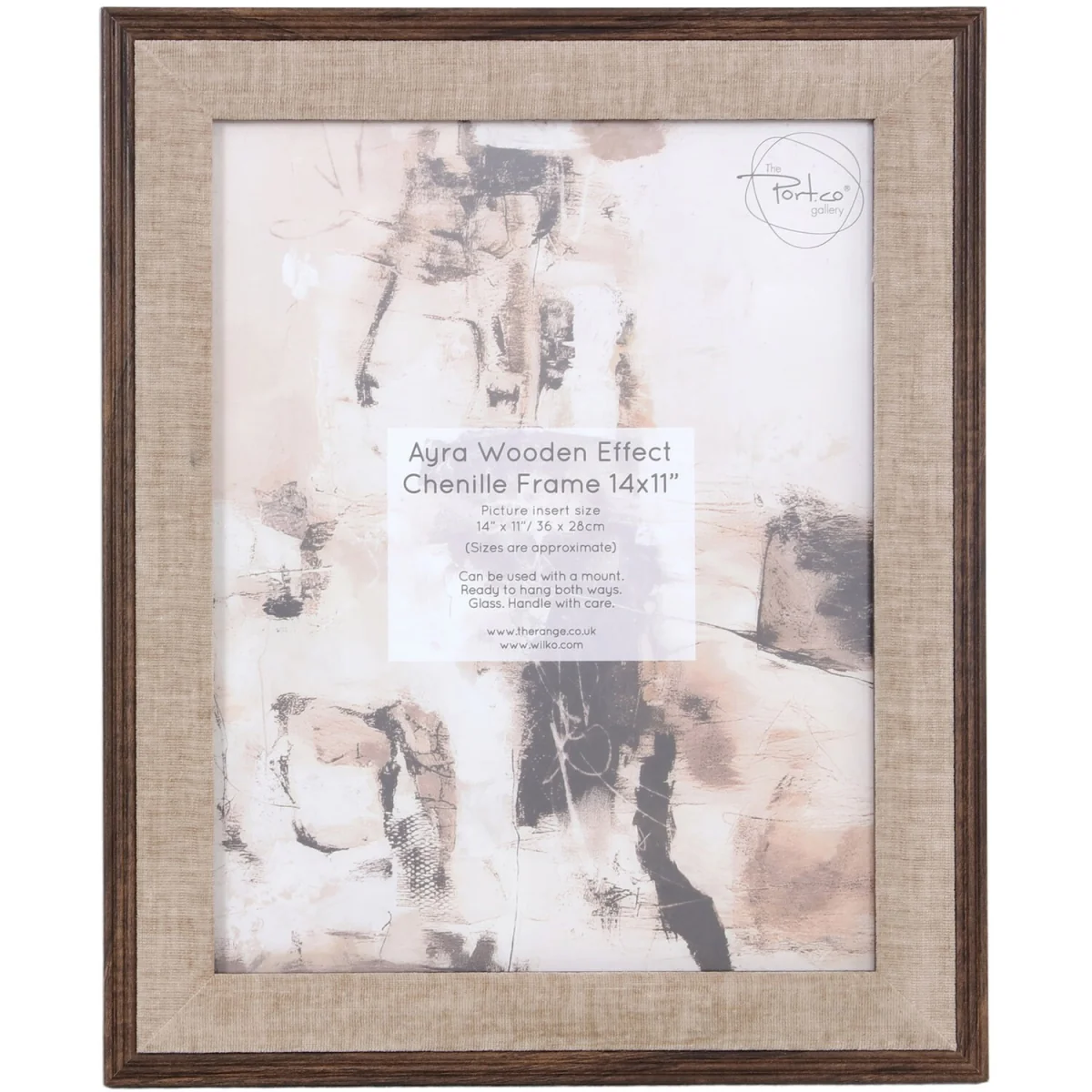 Ayra Wooden Effect Chenille Photo Frame - 11 x 14 inch – image 3
