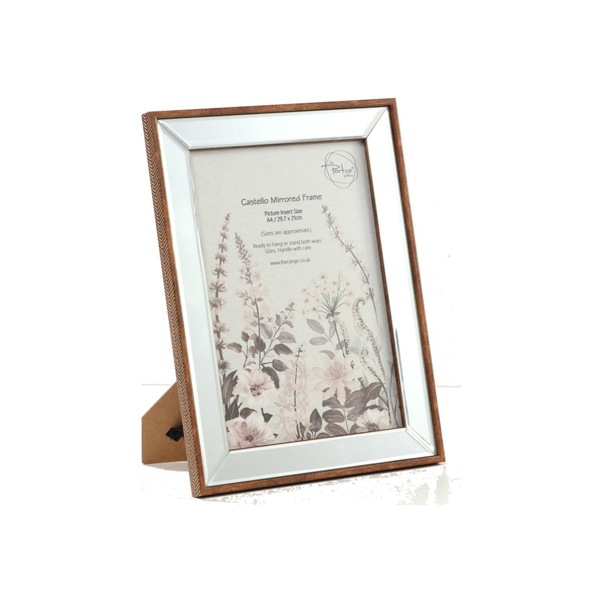 Castello Mirrored Frame - Brown / A4