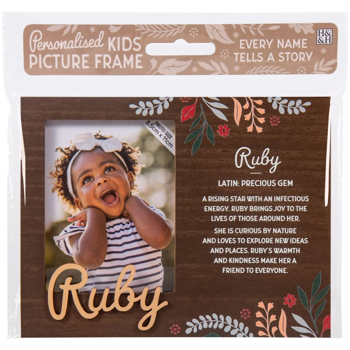 Ruby Pre-personalised Child's Picture Frame - Dark Brown – image 2