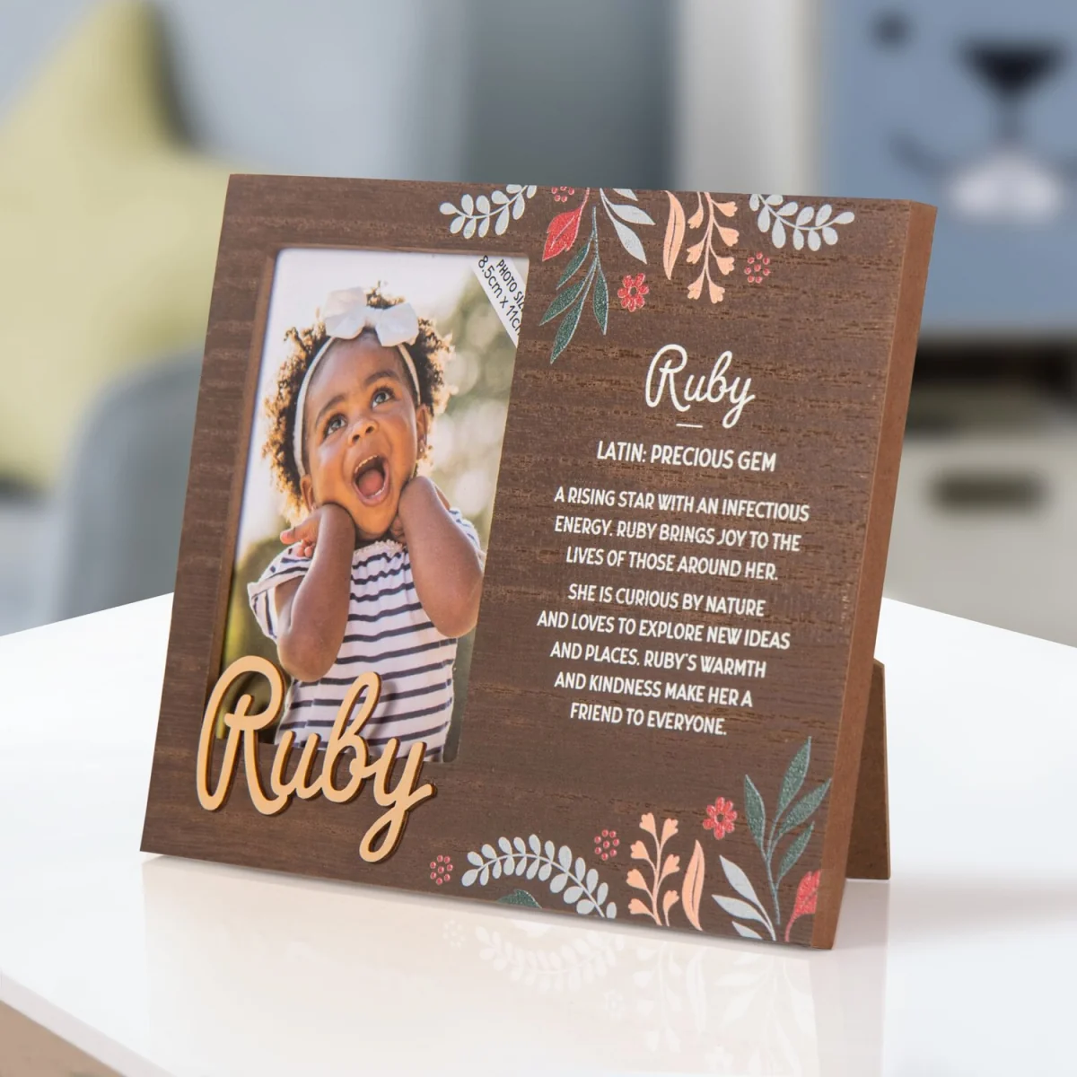 Ruby Pre-personalised Child's Picture Frame - Dark Brown – image 6