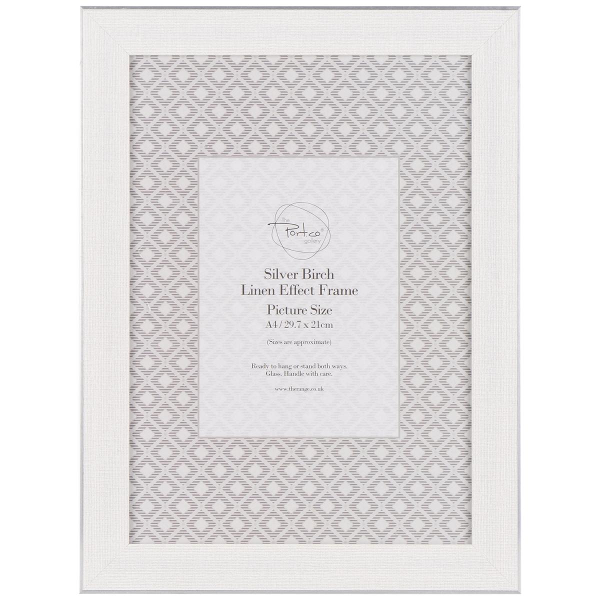 Silver Birch Linen Effect Frame - Silver / 14x11in – image 5
