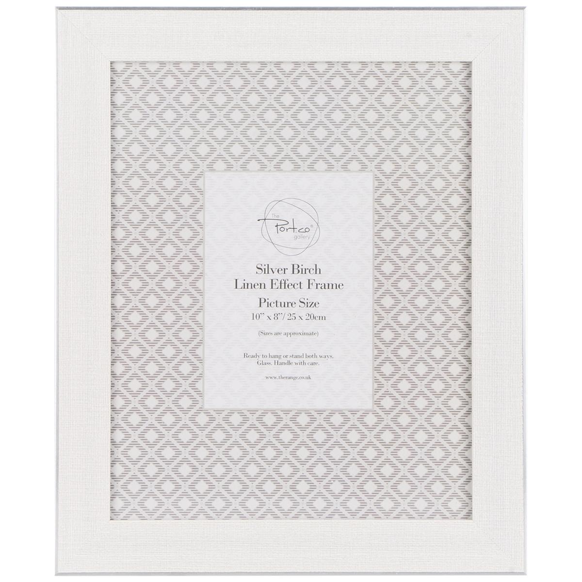 Silver Birch Linen Effect Frame - Silver / 14x11in – image 6