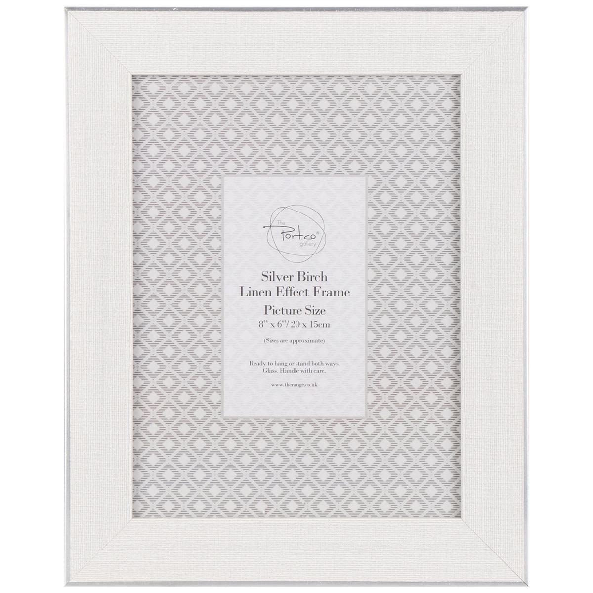 Silver Birch Linen Effect Frame - Silver / 14x11in – image 7