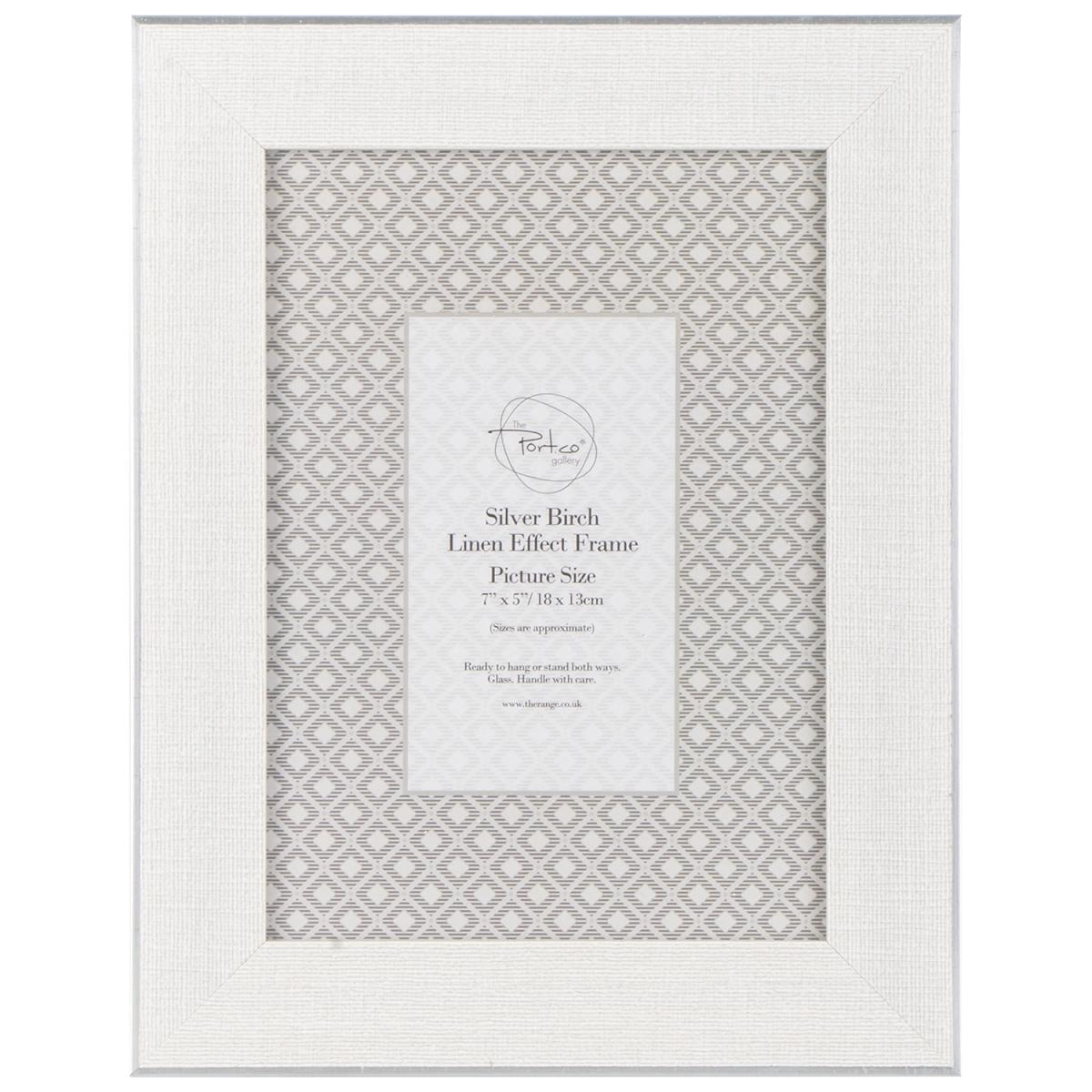 Silver Birch Linen Effect Frame - Silver / 14x11in – image 8