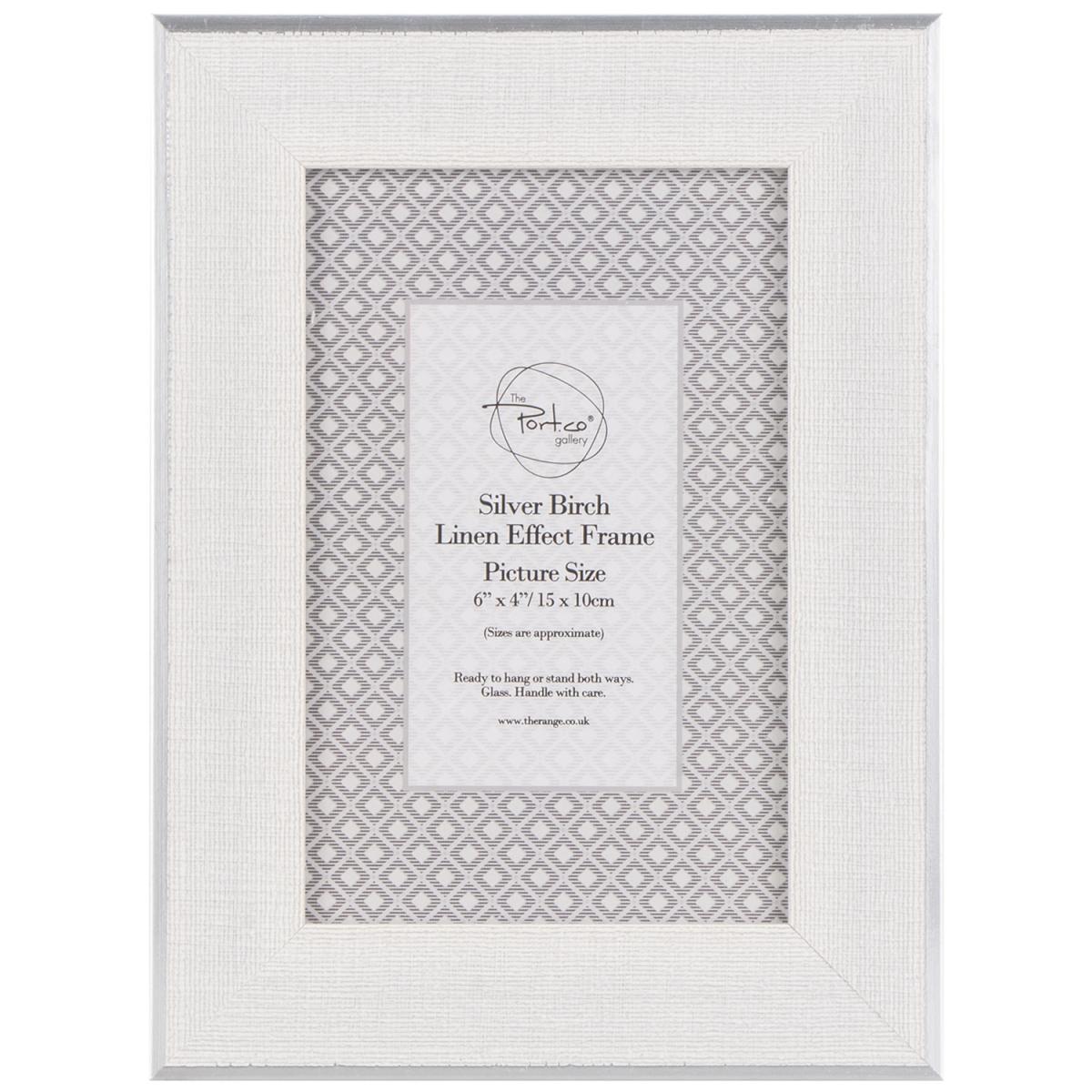 Silver Birch Linen Effect Frame - Silver / 14x11in – image 9